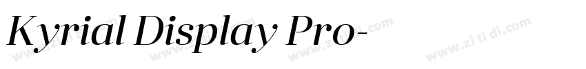 Kyrial Display Pro字体转换